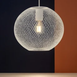 Lampade A Sospensione-Ideal Lux Net sp1 d29 bianco lampada a sospensione per cucina