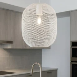 Lampadari Cucina-Ideal Lux Net sp1 d24 lampadario per isola cucina bianco