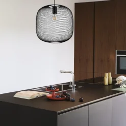 Lampadari Cucina-Ideal Lux Net sp1 d34 lampadario da cucina moderna nero