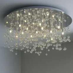 Plafoniere Moderne-Ideal Lux Neve pl15 grande plafoniera cotemporanea 15 sfere pendenti cromo