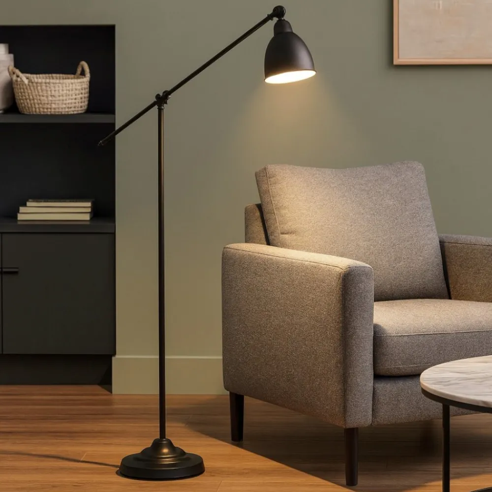 Lampade Da Terra-Ideal Lux Newton pt1 lampada ad arco orientabile