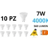 Lampadine Led-Gea Luce N10 lampadine gu10 led 7w 4000k 560lm ottica 100