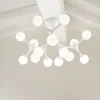 Plafoniere Moderne-Ideal Lux Nodino pl9 plafoniera moderna bianca 9 luci per soggiorno