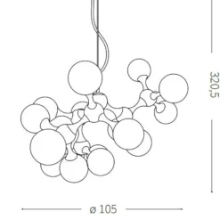 Lampadari Moderni-Ideal Lux Nodi sp15 ottone lampadario design per soggiorno moderno