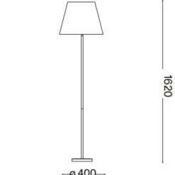 Lampade Da Terra-Ideal Lux Nordik pt1 lampada da terra nera