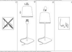 Lampade Da Tavolo-Ideal Lux Nordik tl1 lampada da tavolo nero e oro paralume tessuto