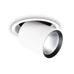 Faretti Da Incasso-Ideal Lux Nova fi 3000k faretto incasso 30w orientabile bianco estraibile