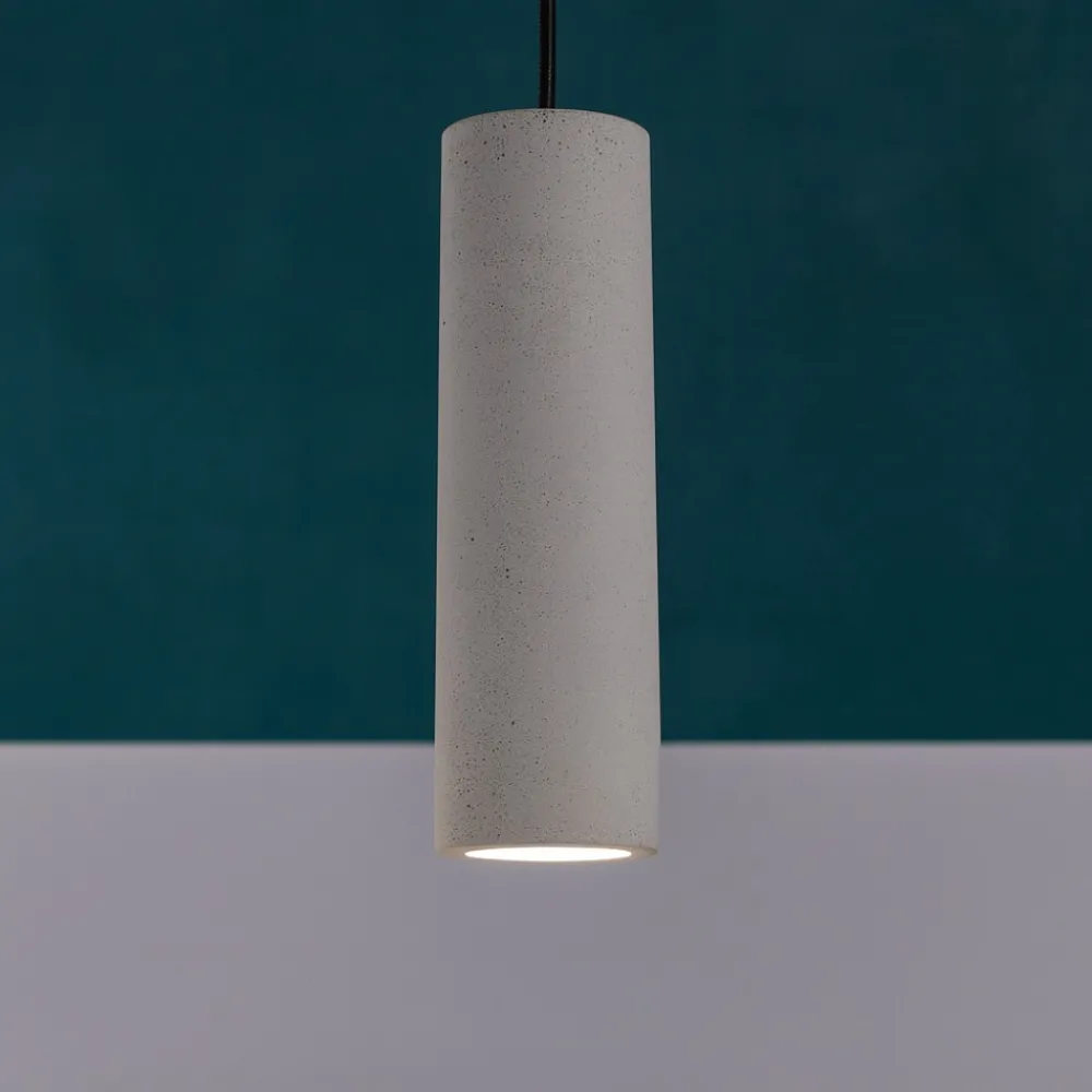 Lampade A Sospensione-Ideal Lux Oak sp1 round lampada sospensione di cemento cilindro