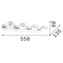 Applique Da Parete-Ideal Lux Oby pl4 applique led 24w 3000k spot orientabili bianco