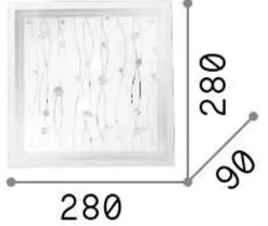 Plafoniere Moderne-Ideal Lux Ocean pl2 plafoniera per camera da letto vetro 28cm
