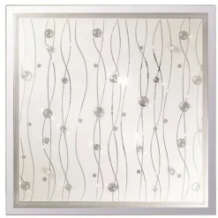 Plafoniere Moderne-Ideal Lux Ocean pl3 plafoniera moderna con sfere di vetro trasparente quadrata