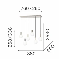 Lampadari Moderni-Ideal Lux Odeon sp6 linear led 3000k lampadario per tavolo da pranzo