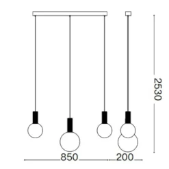 Lampadari Moderni-Ideal Lux Odeon sp3 lampadario tre sospensioni led 3000k metallo opaco