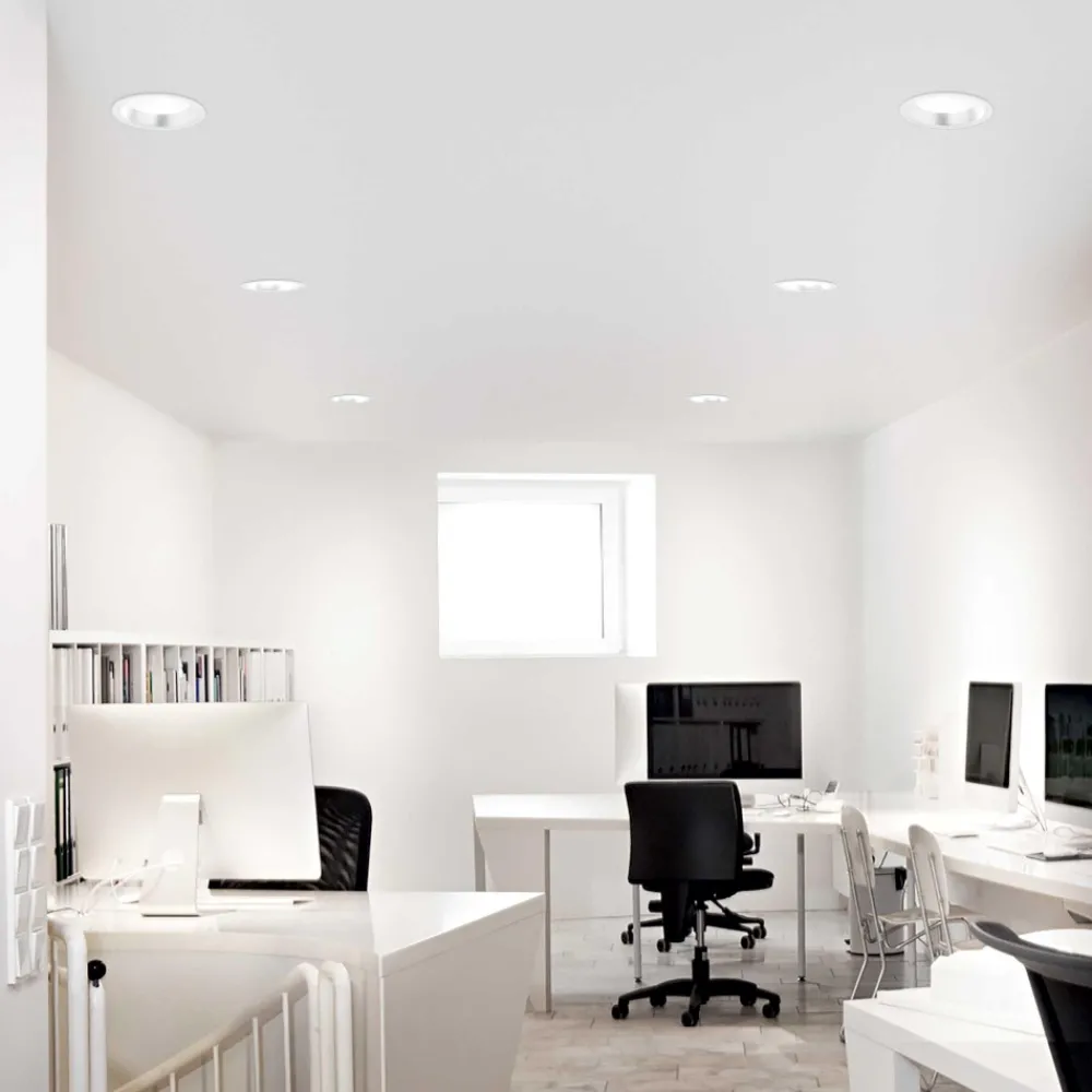 Faretti Da Incasso-Ideal Lux Off fi led faretto incasso 28w 4000k per interni tondo bianco