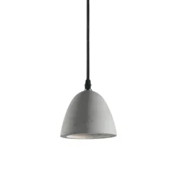 Lampade A Sospensione-Ideal Lux Oil-4 sp1 lampada a sospensione cemento decentramento cavo 12mt