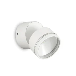 Faretti Da Esterno-Ideal Lux Omega ap round 3000k faretto da esterno bianco ip54