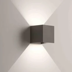 Applique Da Esterno-Ondaluce ap cube applique per esterno antracite led 3000k