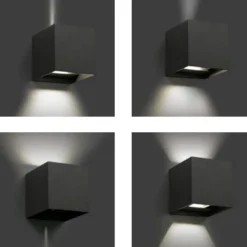 Applique Da Esterno-Ondaluce ap cube applique per esterno antracite led 3000k