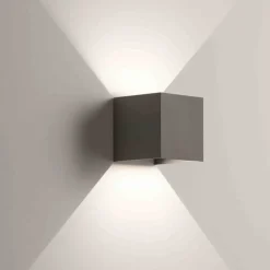 Applique Da Esterno-Ondaluce ap cube 4000k applique da esterno led antracite