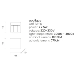 Applique Da Esterno-Ondaluce ap cube 4000k applique da esterno led antracite