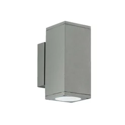 Applique Da Esterno-Ondaluce ap nevada applique per esterno terrazza ip54 grigio silver