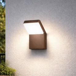 Applique Da Esterno-Ondaluce applique da esterno ninja corten moderna led 20w 3000k ip65