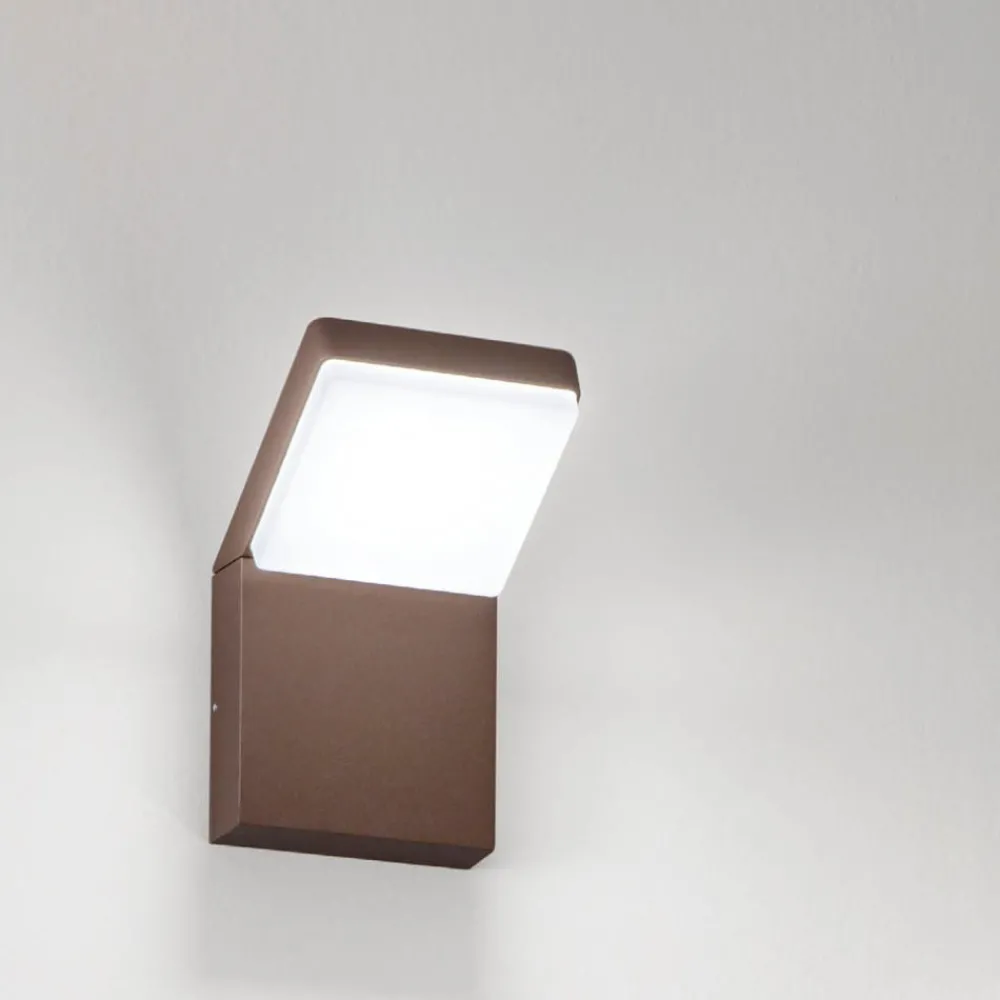 Applique Da Esterno-Ondaluce applique da esterno ninja corten moderna led 20w 3000k ip65