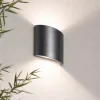 Applique Da Esterno-Ondaluce applique da esterno nevio antracite led biemissione 6w 3000k