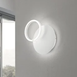 Applique Da Parete-Ondaluce applique da parete sabe bianca orientabile led 28w 3000k dimmerabile