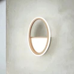 Applique Da Parete-Ondaluce ap rice applique led oro design cerchio moderna