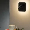 Applique Camera Da Letto-Ondaluce ap sella applique per comodino camera da letto nera led 3000k
