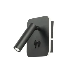 Applique Camera Da Letto-Ondaluce ap sella applique per comodino camera da letto nera led 3000k