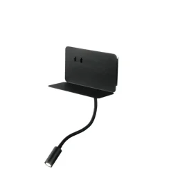 Applique Camera Da Letto-Ondaluce ap stan applique comodino camera da letto presa usb orientabile nera
