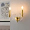 Applique Camera Da Letto-Ondaluce ap tebe 2 oro applique per camera da letto vetro due luci