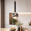 Lampade A Sospensione-Ondaluce aurora lampada nera per cucina led 4w 3000k