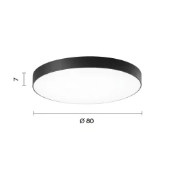 Plafoniere Moderne-Ondaluce boiler plafoniera moderna per salotto bianca led cct 80cm
