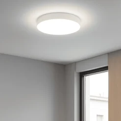 Plafoniere Moderne-Ondaluce boiler plafoniera rotonda 22cm bianca led 20w cct 3000k 4000k moderna