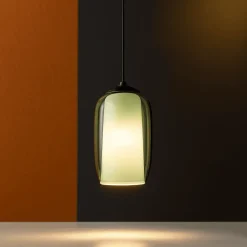Lampade A Sospensione-Ondaluce bonnie3 lampada a sospensione vetro verde moderna