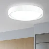 Plafoniere Moderne-Ondaluce concrete plafoniera di cemento bianca tonda led 20w 3000k