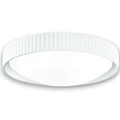 Plafoniere Moderne-Ondaluce concrete plafoniera di cemento bianca tonda led 20w 3000k