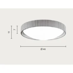 Plafoniere Moderne-Ondaluce concrete plafoniera tonda ruggine led 20w 3000k moderna