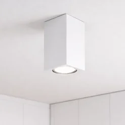 Faretti Da Soffitto-Ondaluce faretto da soffitto aloa bianco squadrato moderno