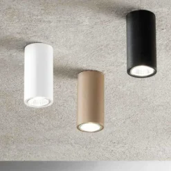 Faretti Da Soffitto-Ondaluce faretto led a soffitto filo bianco cilindro moderno