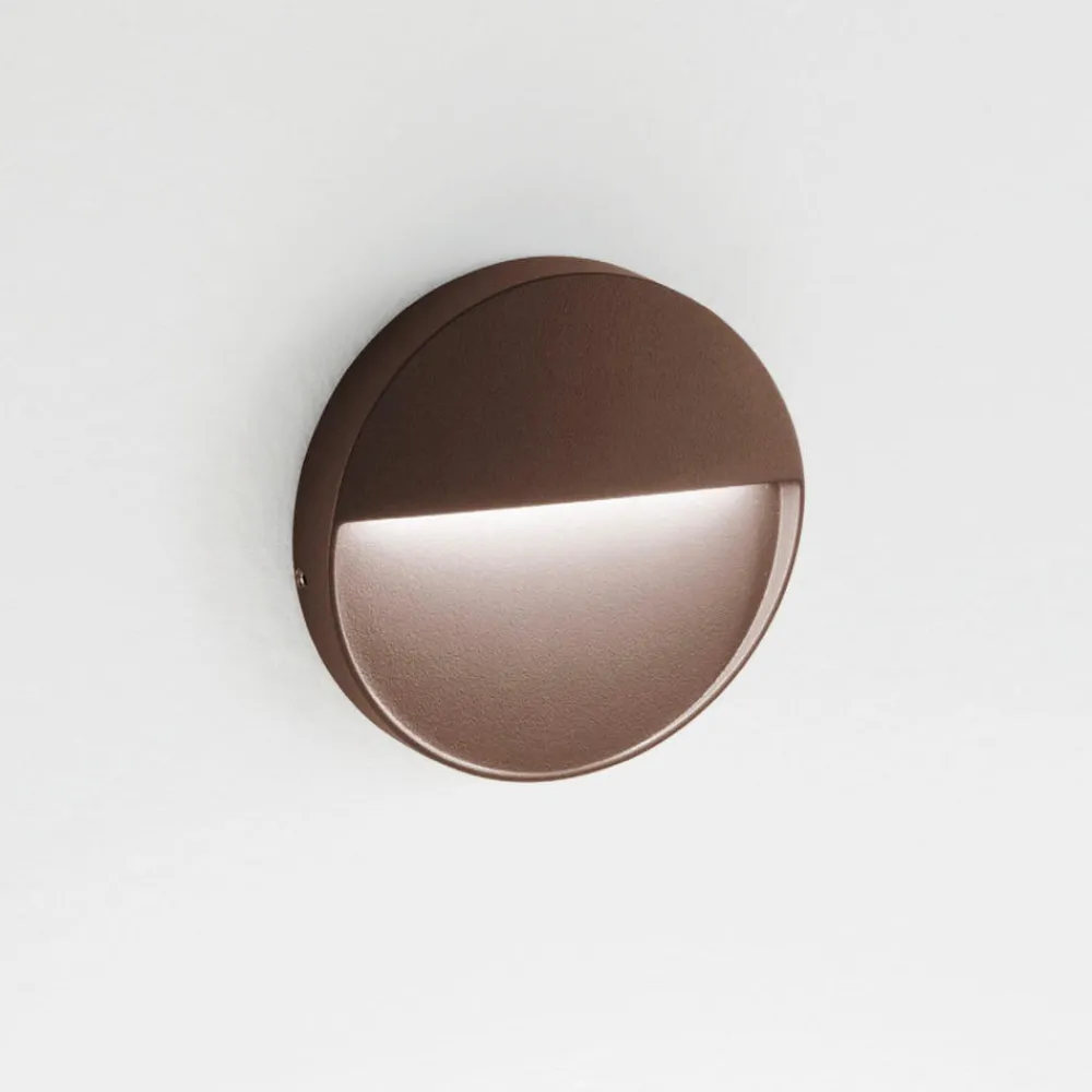 Segnapasso Led-Ondaluce free round segnapasso led da esterno rotondo corten 3000k ip54