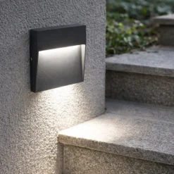 Segnapasso Led-Ondaluce Onda luce free square segnapasso da esterno antracite led 3w 4000k ip54
