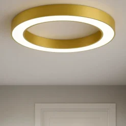 Plafoniere Moderne-Ondaluce globus plafoniera 80cm moderna rotonda oro led 3000k 4000k