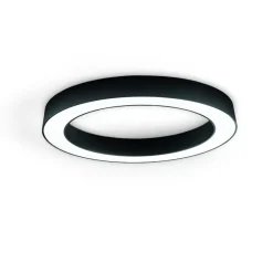 Plafoniere Moderne-Ondaluce globus plafoniera moderna 80cm nera led dimmerabile 80cm