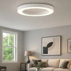 Plafoniere Moderne-Ondaluce globus plafoniera moderna bianca tonda led 3000k 4000k dimmerabile
