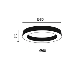 Plafoniere Moderne-Ondaluce globus plafoniera moderna bianca led 3000k 4000k 80 cm dimmerabile