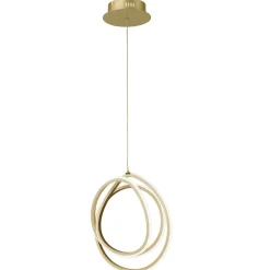 Lampadari Moderni-Ondaluce golden so 35 lampadario moderno oro led 28w 3000k